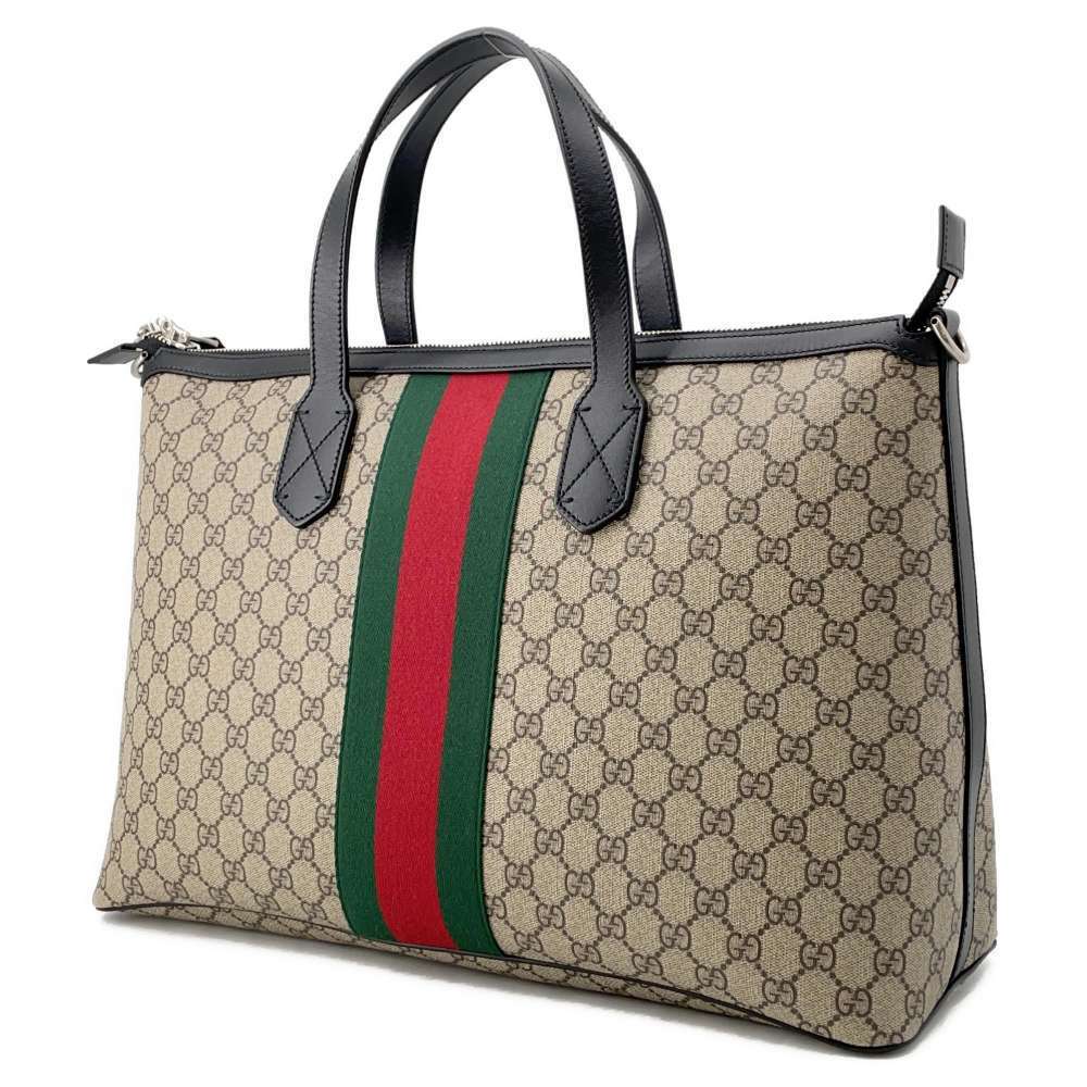 Gucci Sherry GG Shoulder Bag Duffle Black Tote Supreme